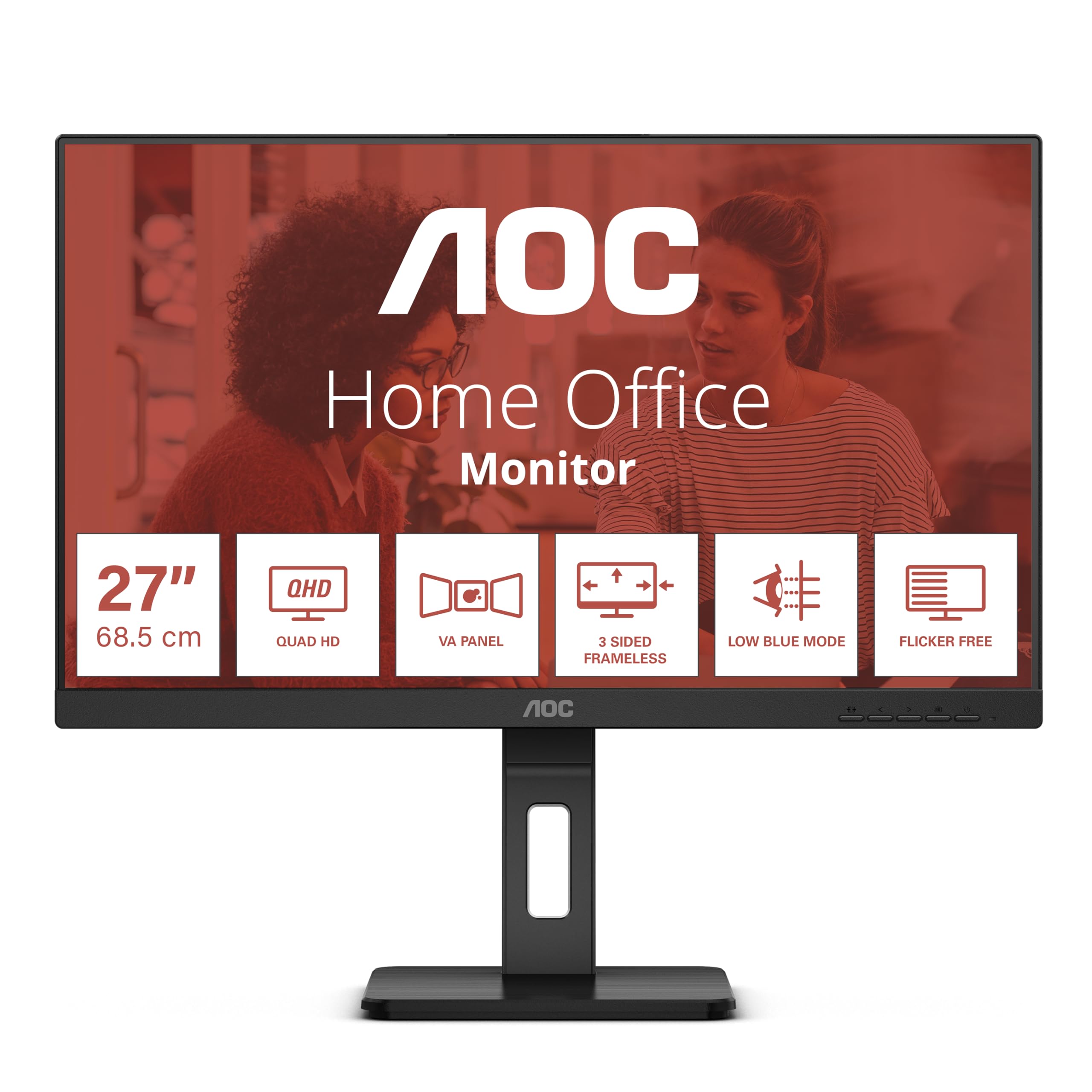 aoc-q27e3umf-moniteur-bureautique-27-pouces-qhd-va-75hz image 2