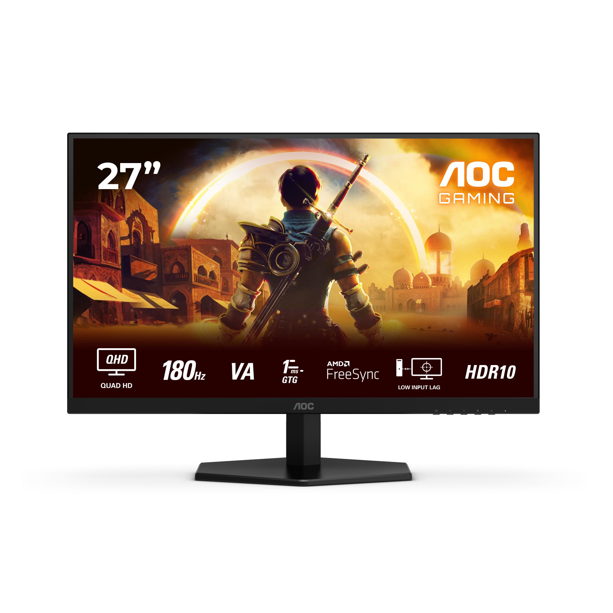 aoc-q27g42xne-moniteur-gaming-27-pouces-qhd-180hz-1ms-hdr10-haut-parleurs image 2