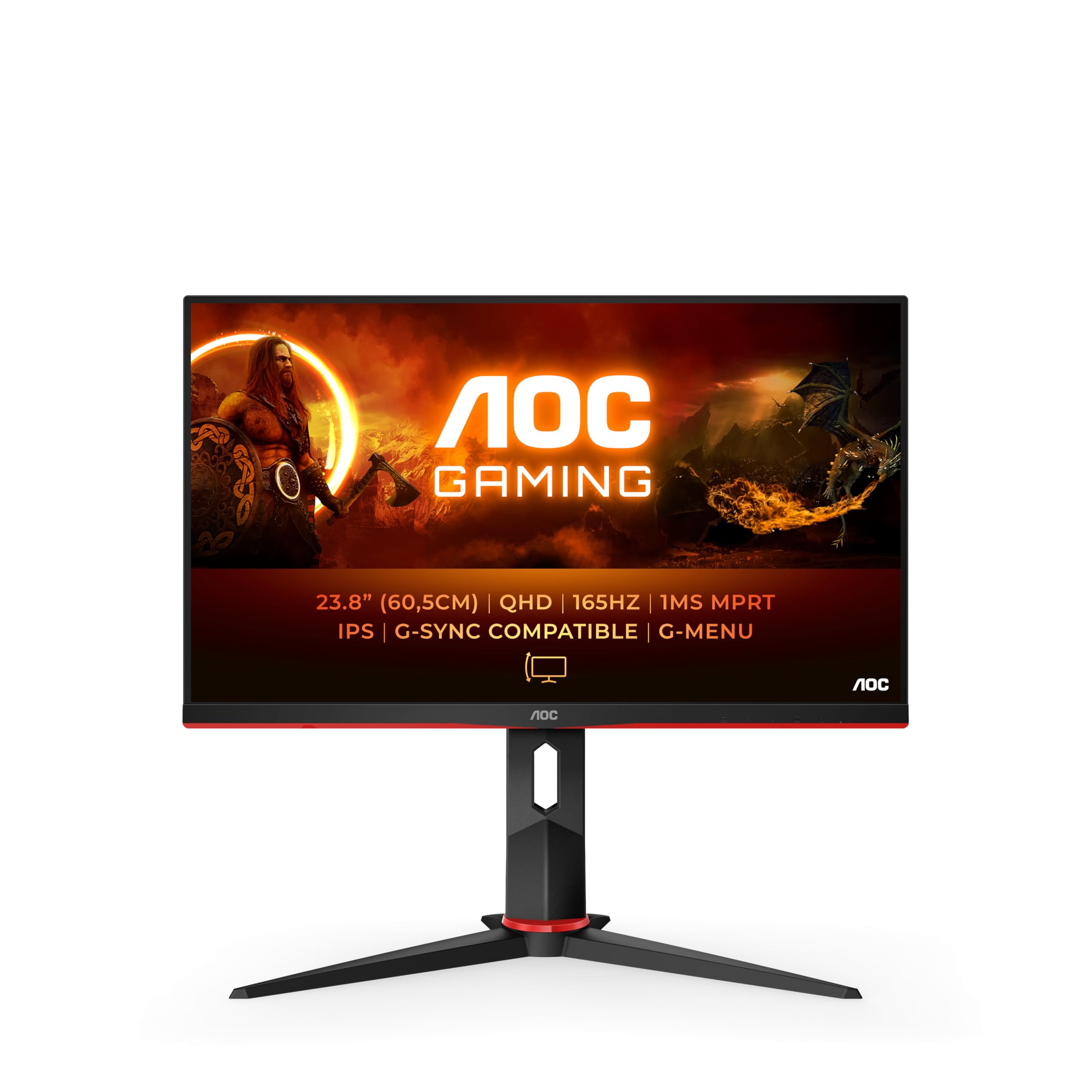 aoc-q24g2a-bk-moniteur-gaming-23-8-qhd-165-hz-ips-noir-rouge image 2