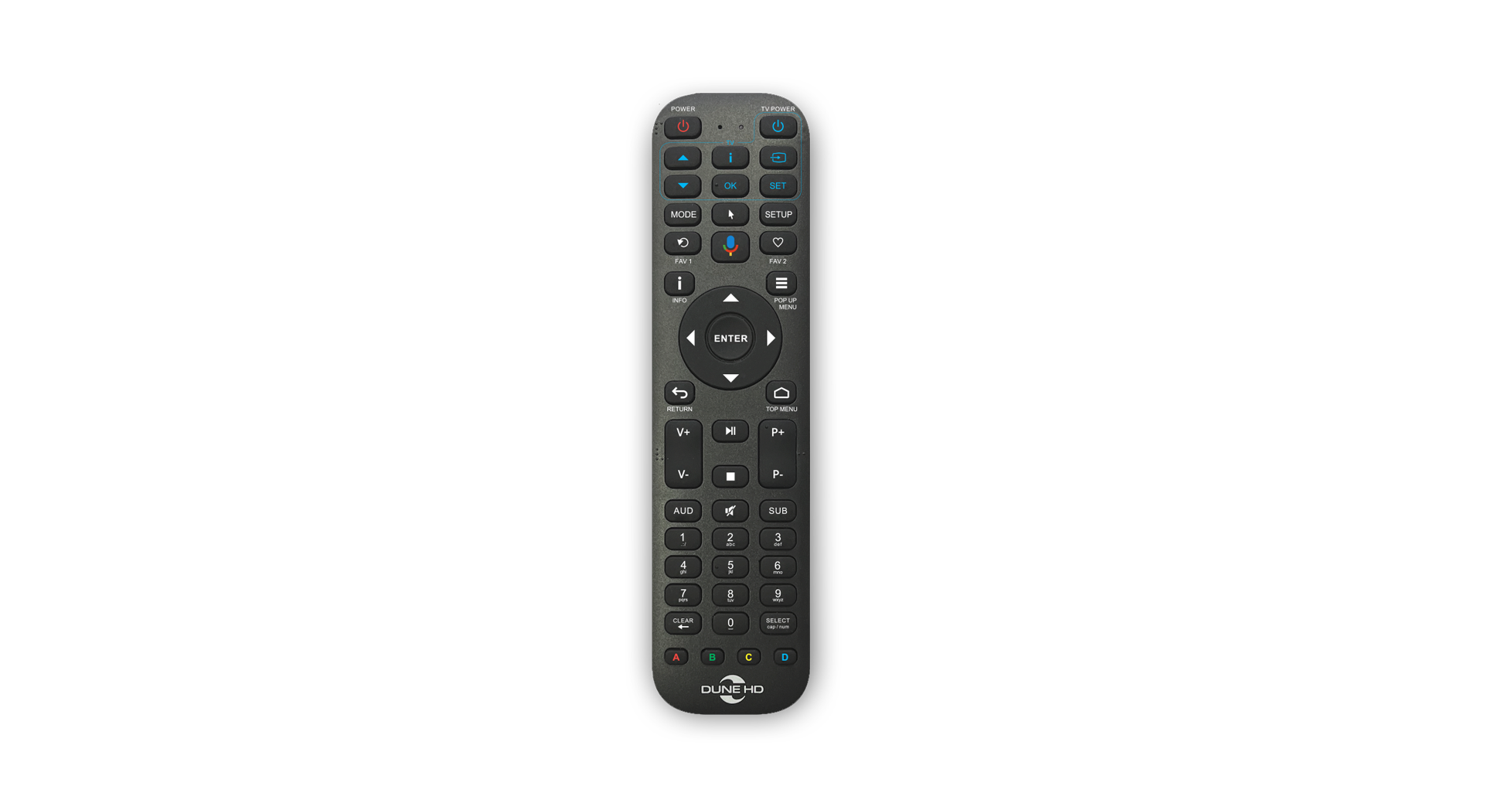 dune-hd-bt-backlit-remote-r4-t-l-commande-bluetooth-r-tro-clair-e image 1