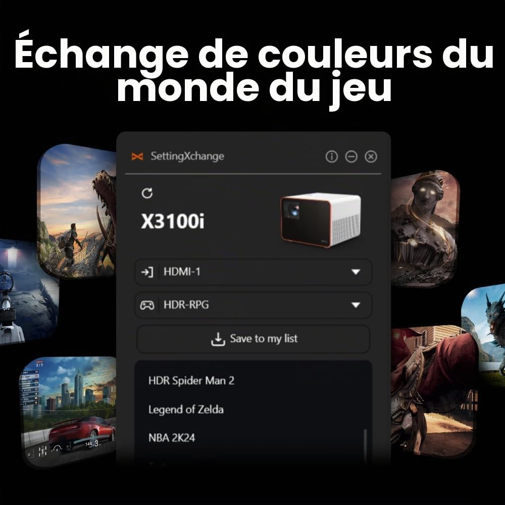 benq-x3100i-vid-oprojecteur-gaming-4k-uhd-hdr-4led-3300-lumens-4ms-ps5-xbox-swit image 6