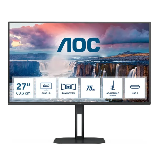 aoc-q27v5c-moniteur-27-pouces-qhd-ips-usb-c-65w image 1