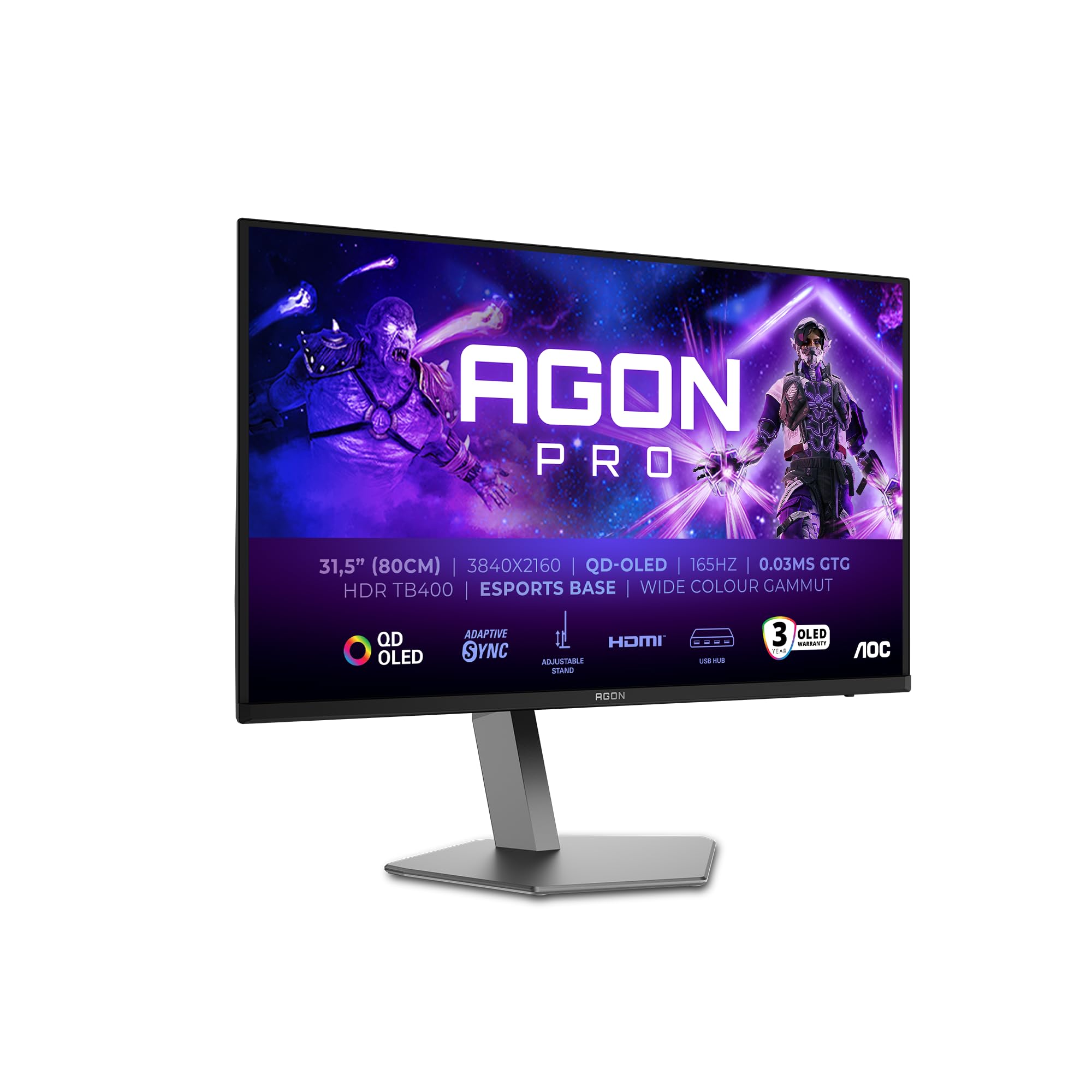 aoc-agon-ag326udam-moniteur-gaming-32-4k-qd-oled-165hz image 1