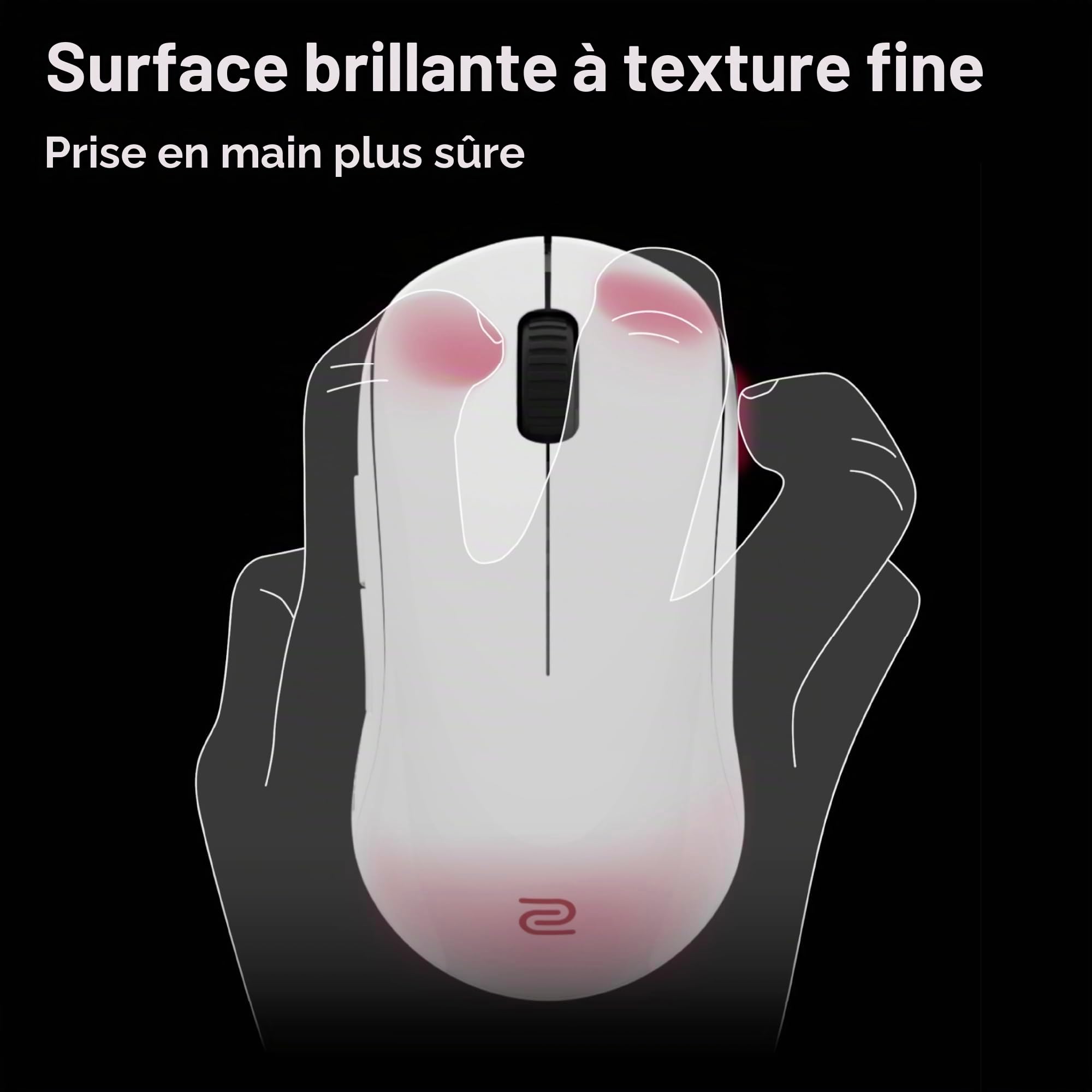 benq-zowie-u2-dw-4k-souris-gaming-sans-fil-esport-dition-blanche-61-g image 3