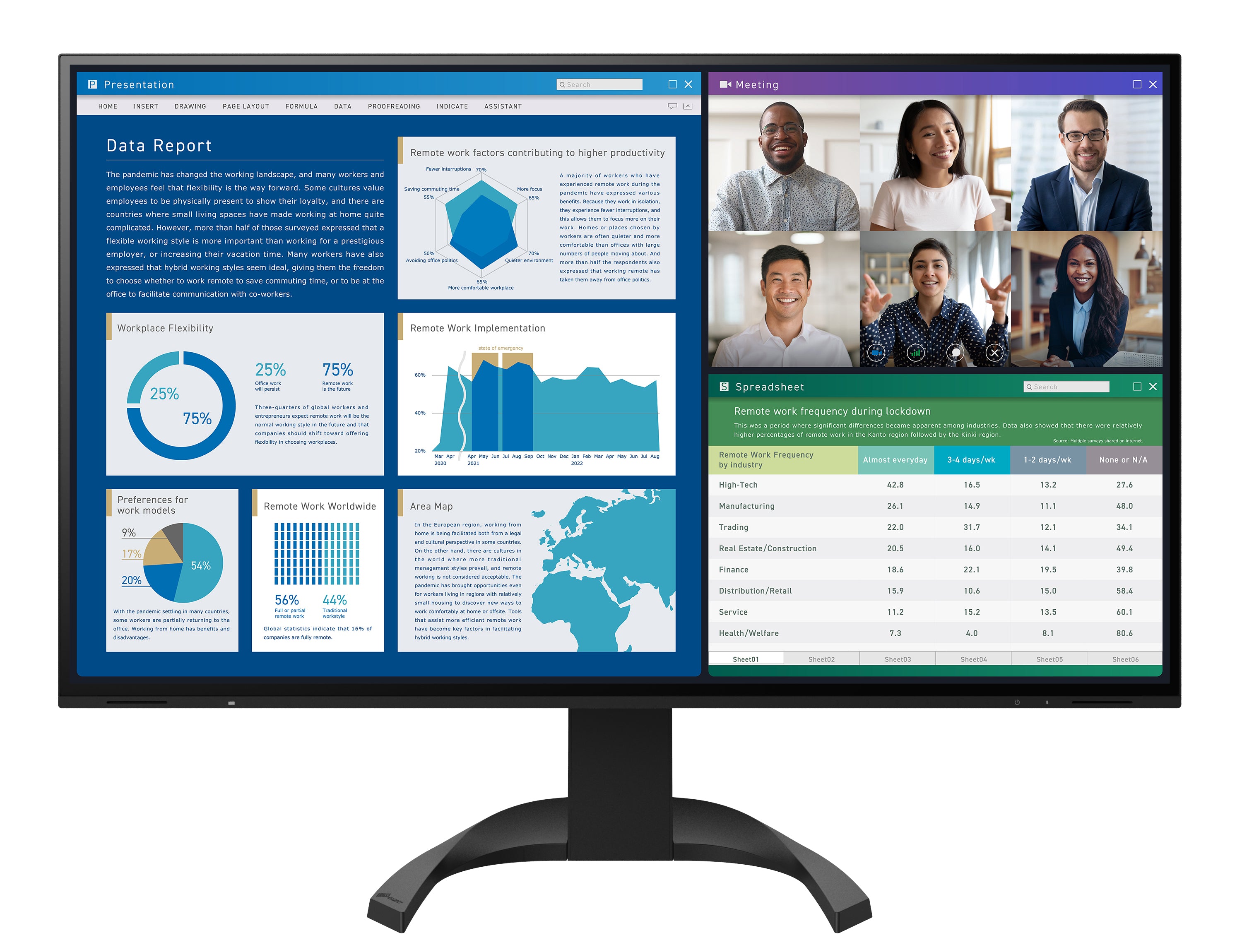 eizo-flexscan-ev3240x-moniteur-bureautique-32-pouces-4k-usb-c image 3