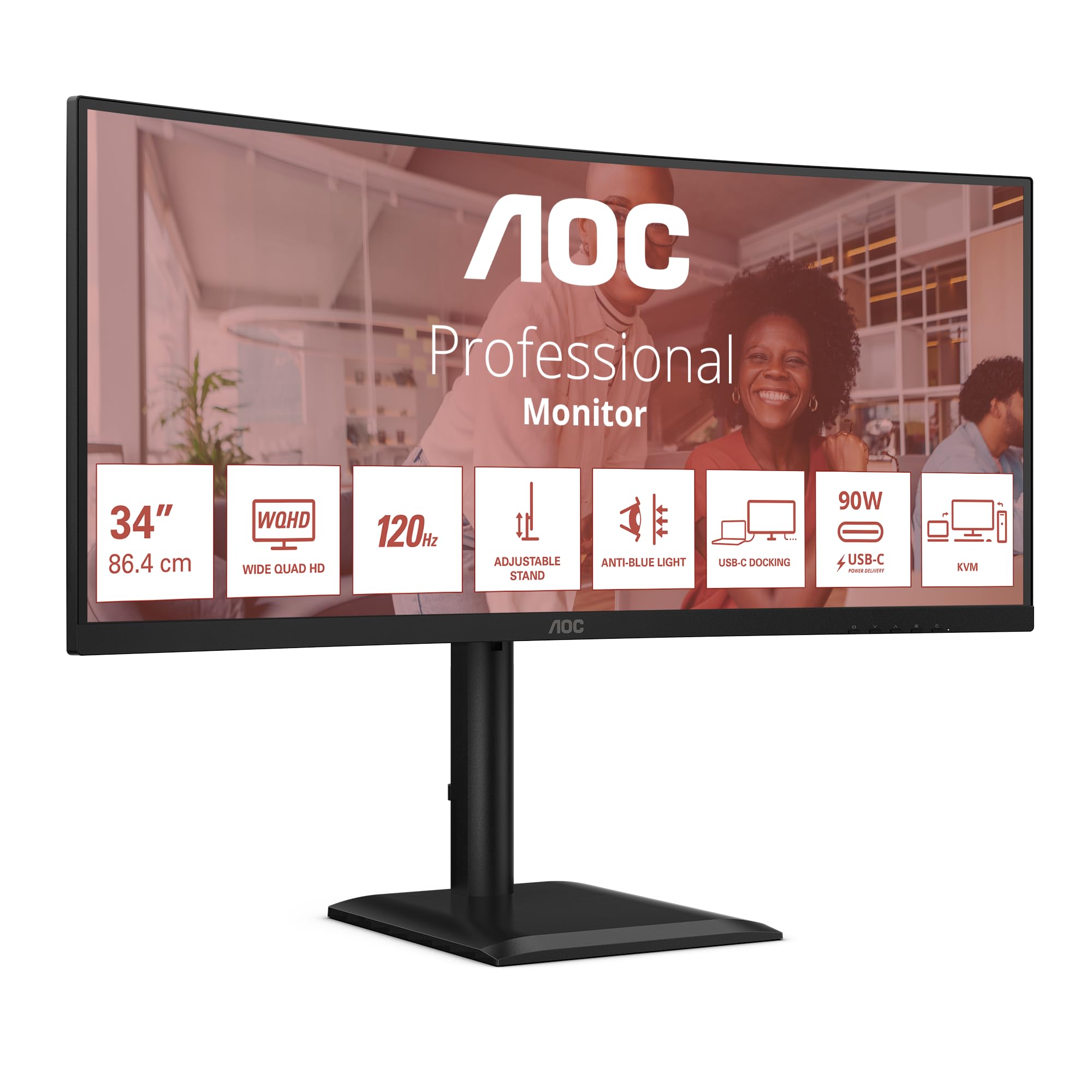 aoc-cu34e4cv-moniteur-incurv-34-pouces-uwqhd-120hz-va-hdr10 image 1