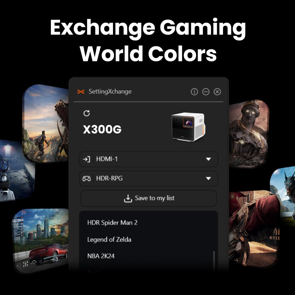 benq-x300g-vid-oprojecteur-gaming-portable-courte-focale-4k-hdr-led-2000-lumens image 8