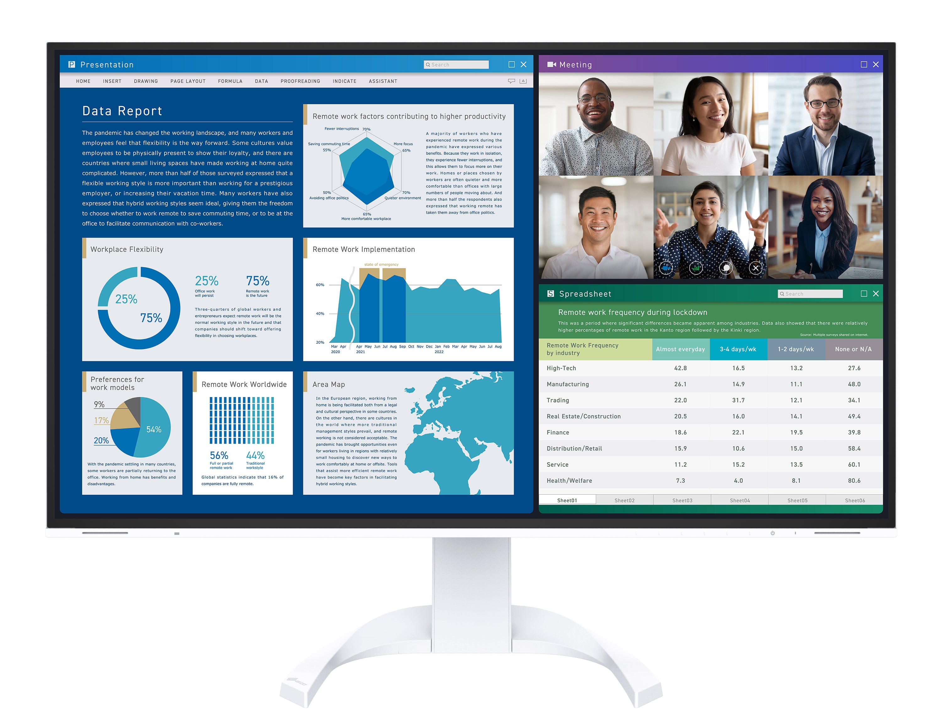 eizo-flexscan-ev3240x-moniteur-bureautique-32-pouces-4k-usb-c image 7