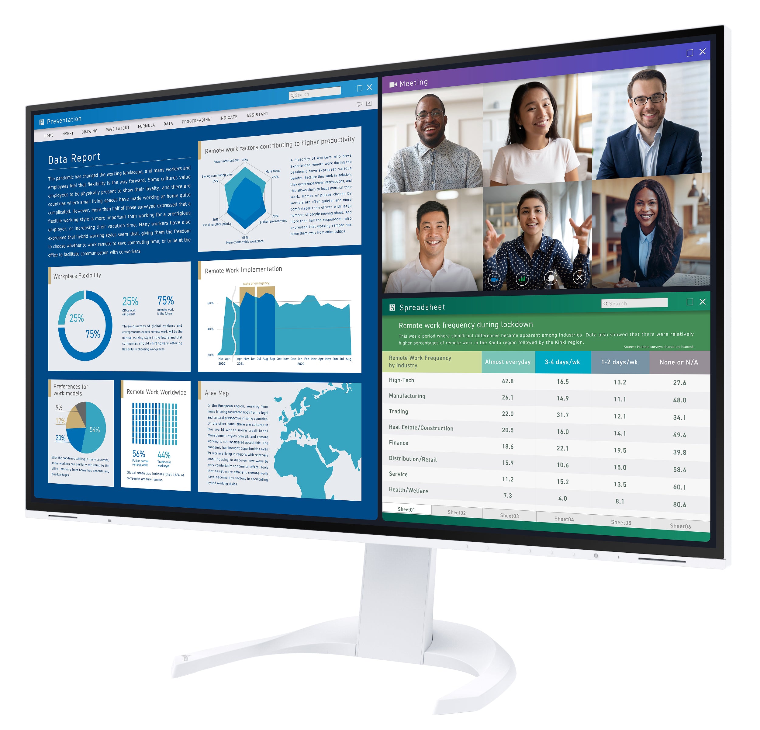 eizo-flexscan-ev3240x-moniteur-bureautique-32-pouces-4k-usb-c image 8
