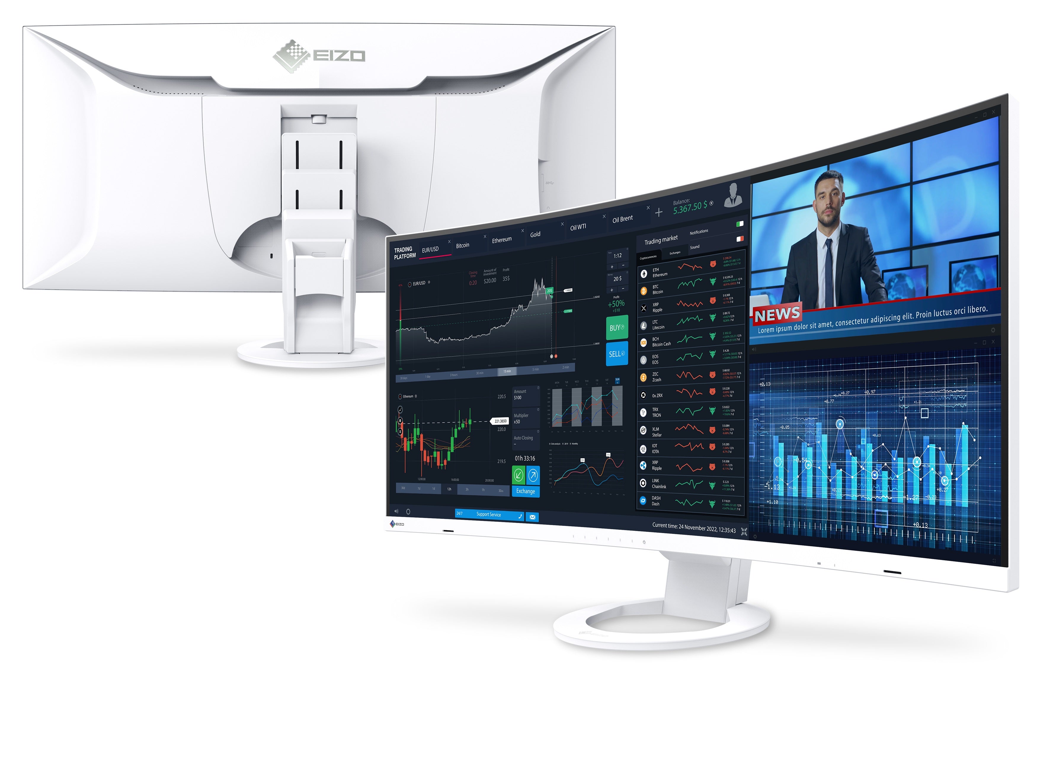 eizo-flexscan-ev3895-moniteur-ultra-large-37-5-pouces image 3