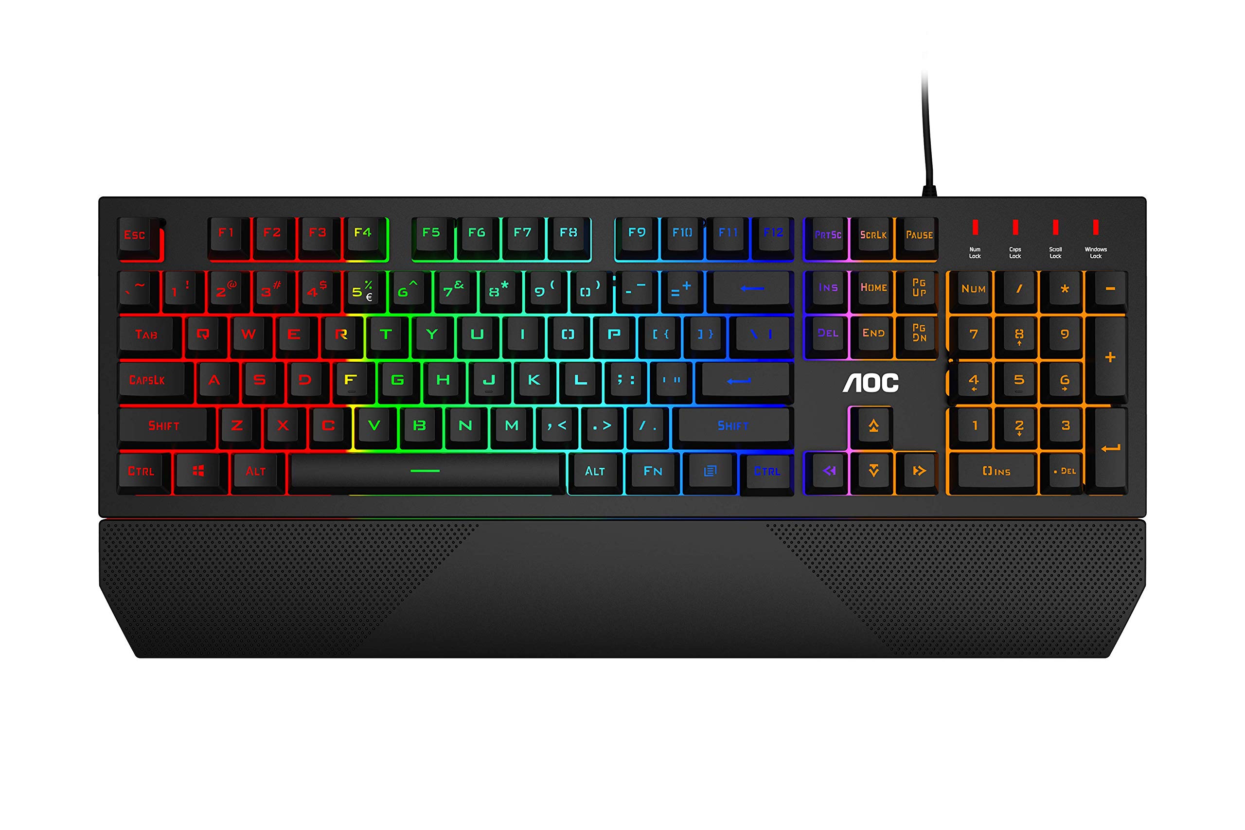 aoc-gk200-clavier-gaming-azerty-r-tro-clair-membrane-anti-ghosting image 3