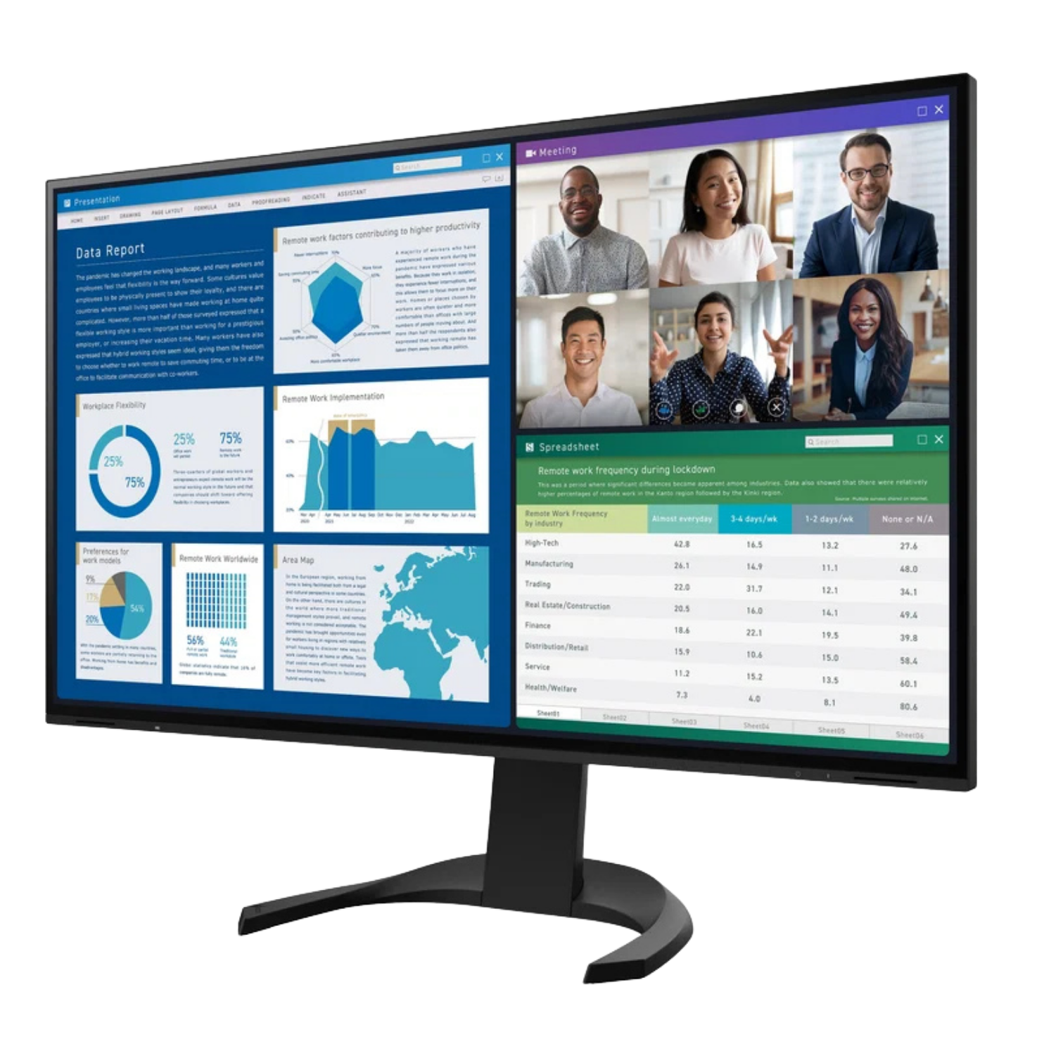 eizo-flexscan-ev3240x-moniteur-bureautique-32-pouces-4k-usb-c image 2