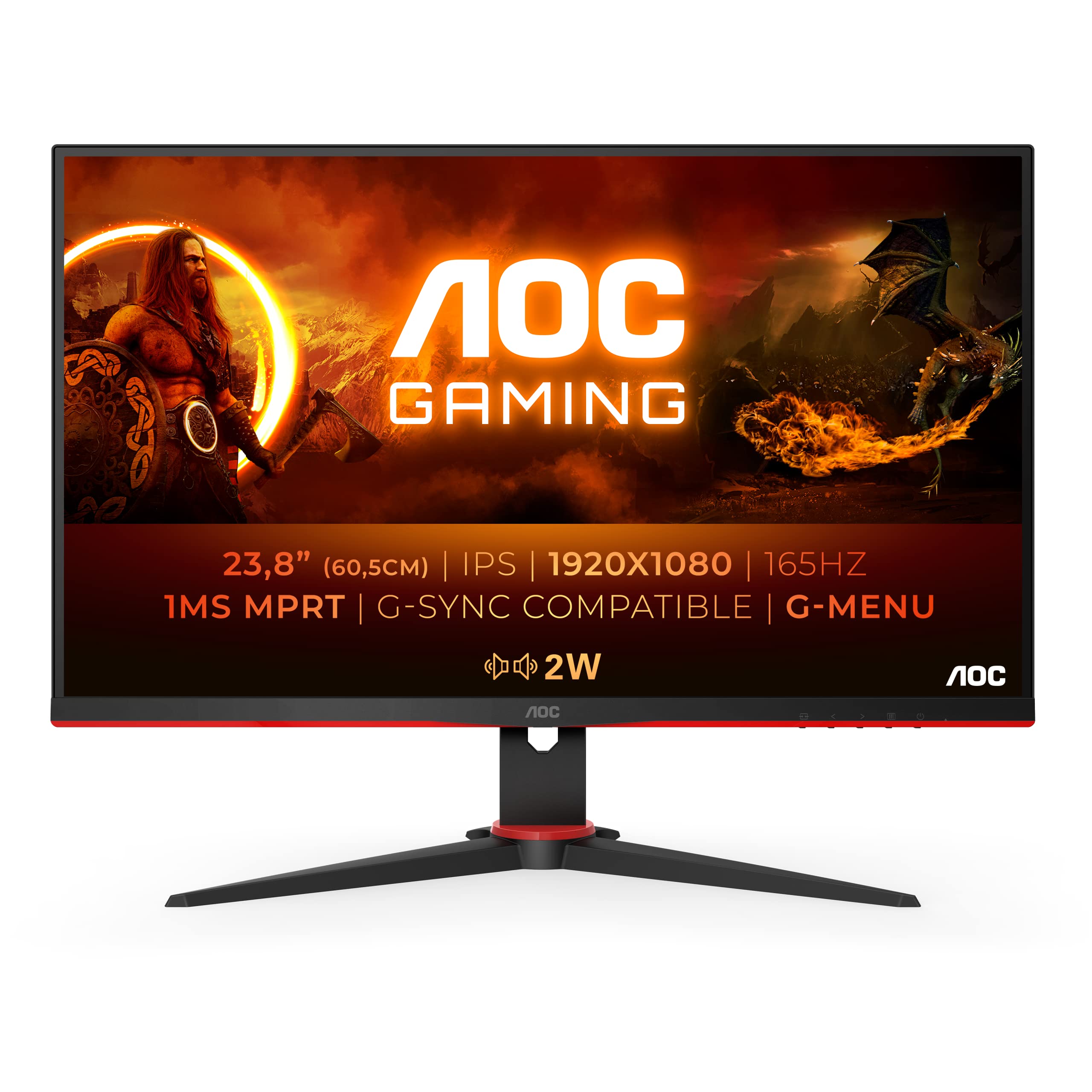 aoc-24g2spu-bk-cran-gaming-23-8-ips-full-hd-165-hz-freesync-premium image 2