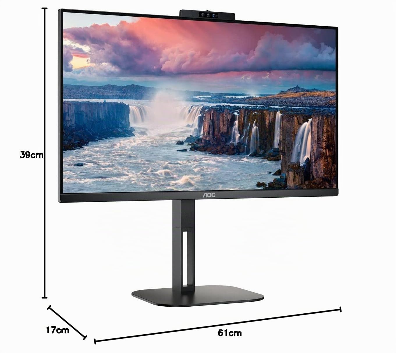 aoc-24v5cw-moniteur-23-8-full-hd-avec-webcam-2mp-et-usb-c-65w image 8
