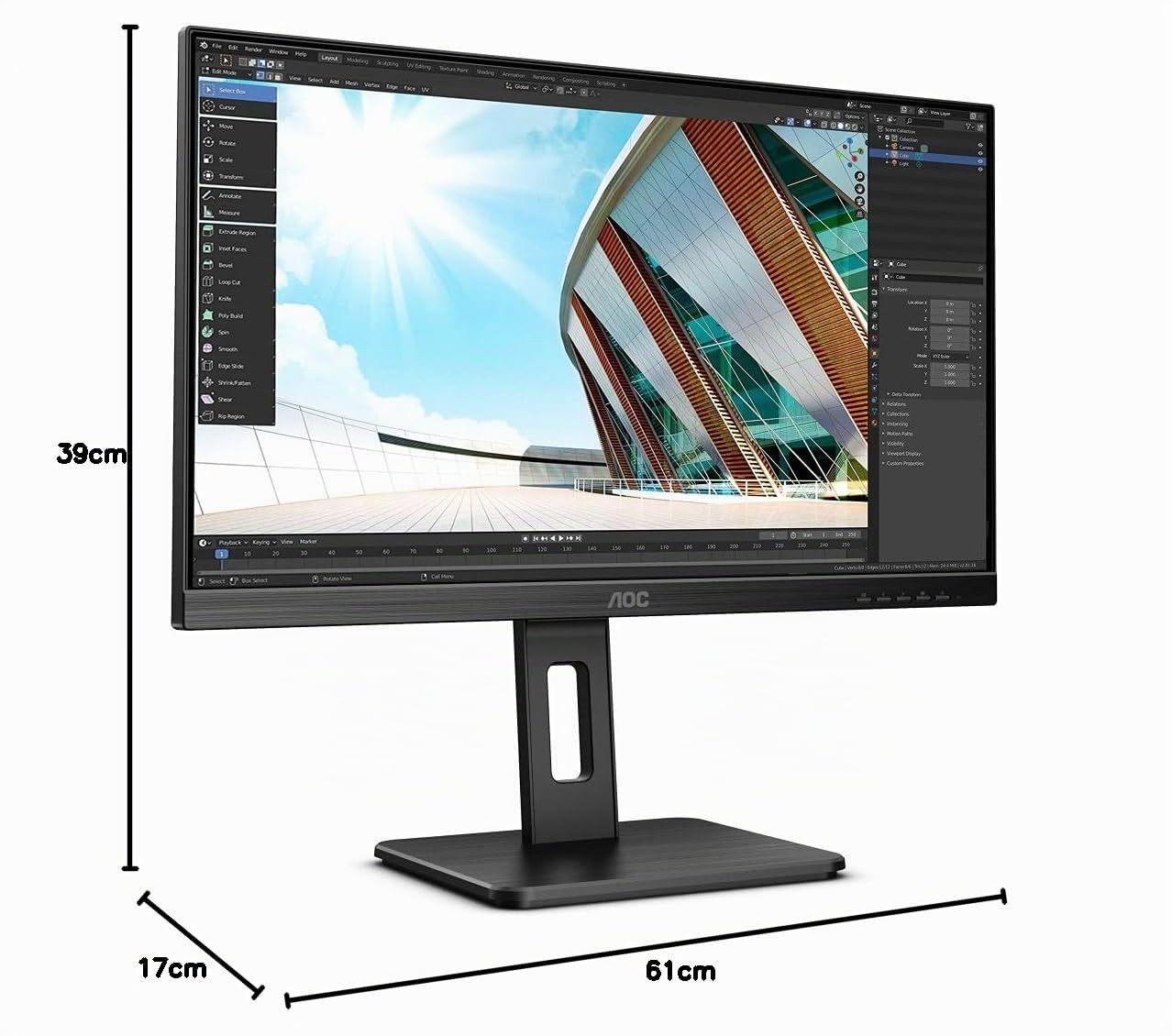 aoc-u27p2-moniteur-pro-27-pouces-4k-uhd-ips-r-glable-en-hauteur image 7