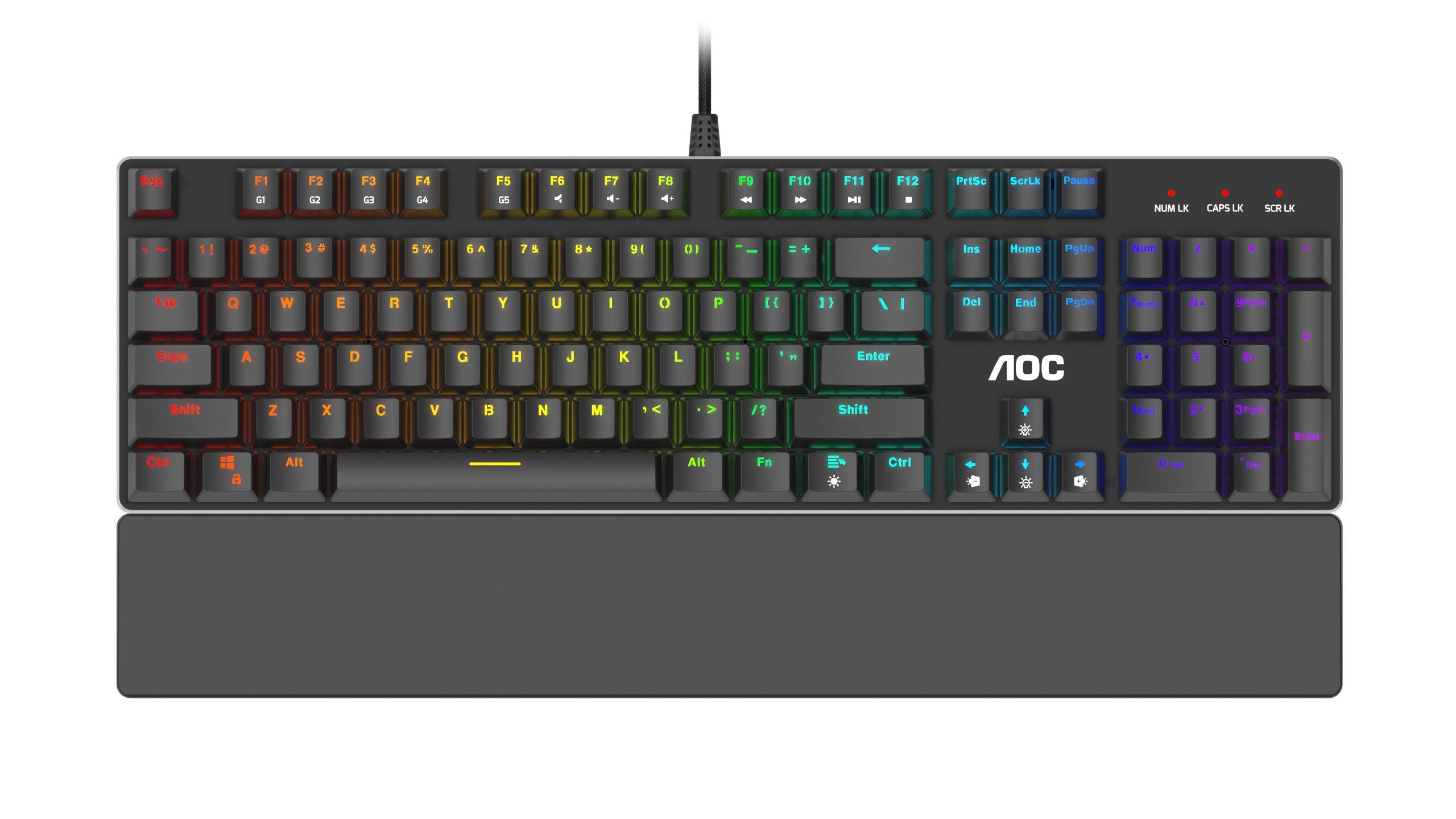 aoc-gk500-clavier-gaming-m-canique-azerty-rgb-outemu-red image 3