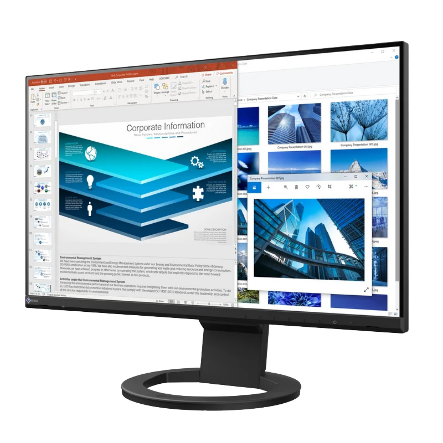 eizo-flexscan-ev2480-moniteur-23-8-full-hd-ips-noir-blanc image 2