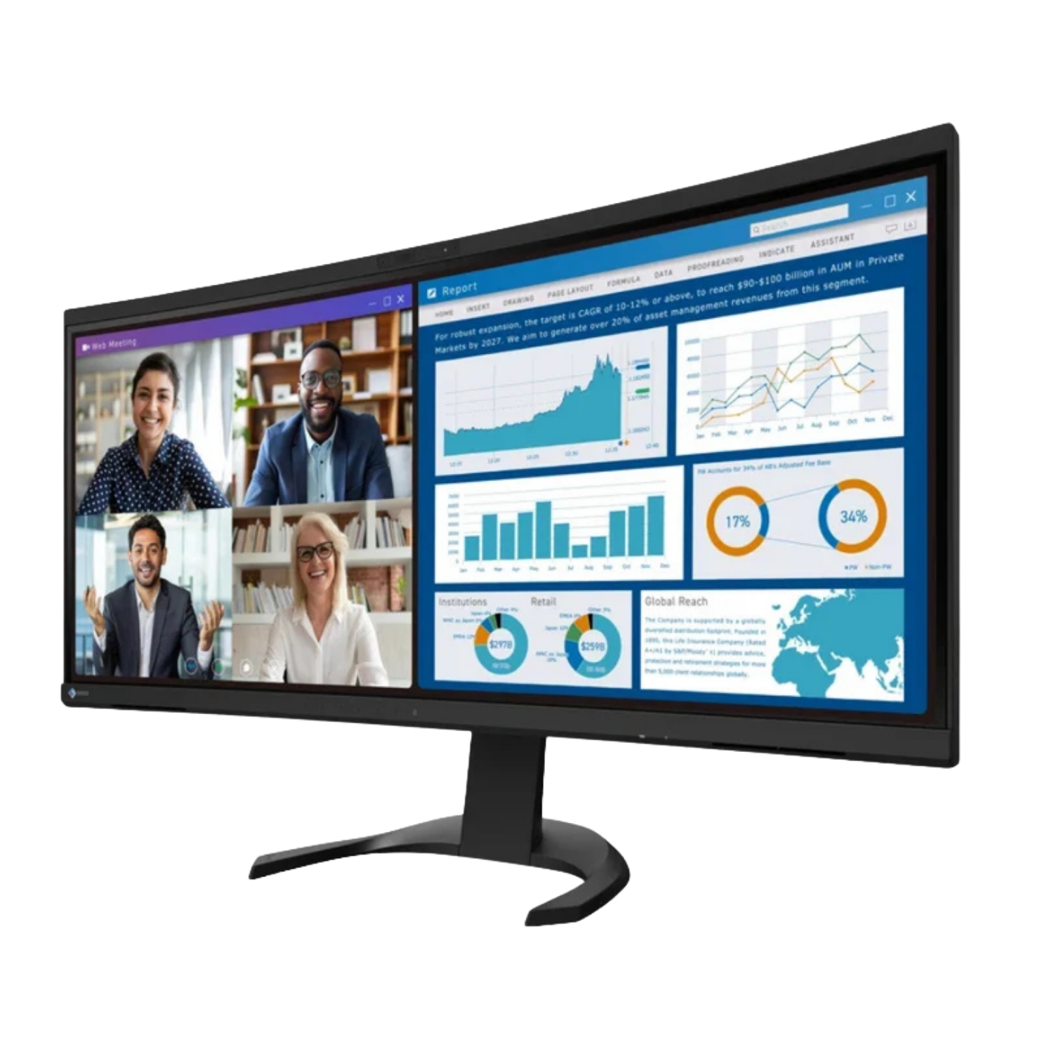 eizo-flexscan-ev3450xc-moniteur-incurv-34-pouces image 2