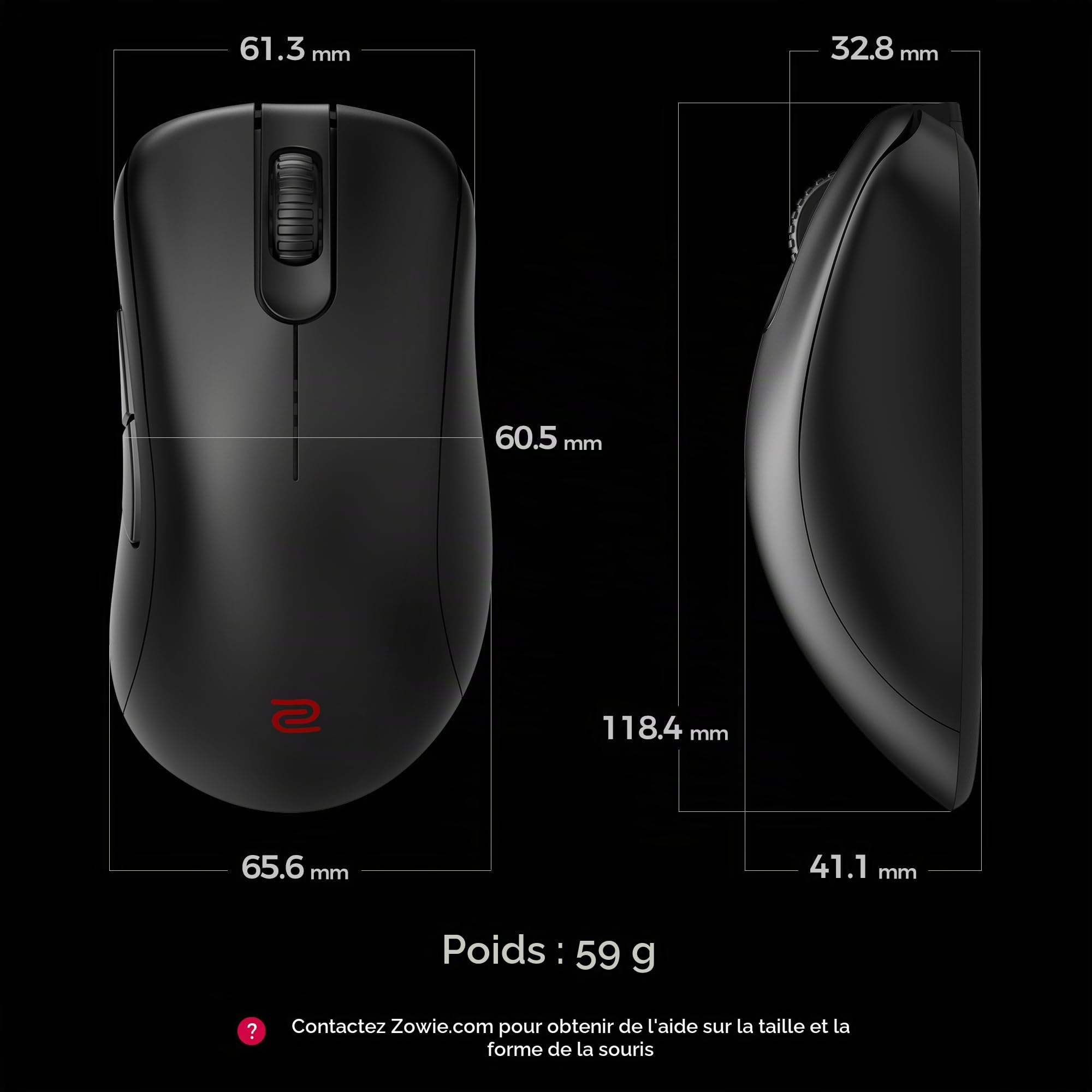 benq-zowie-ec3-dw-souris-gaming-sans-fil-4k-59g-e-sport image 2