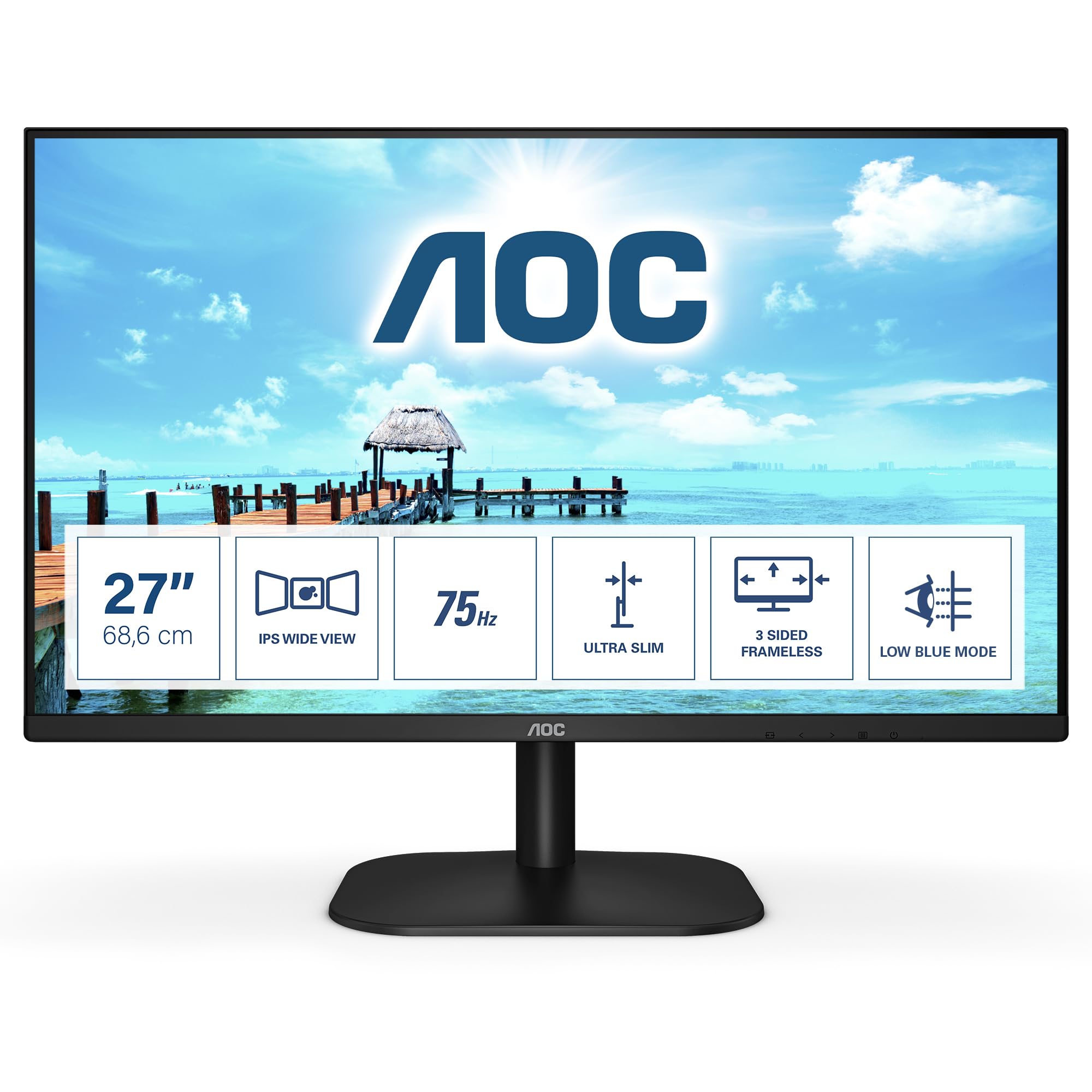 aoc-27b2h-cran-pc-27-ips-full-hd-sans-bord-low-blue-light-noir image 2