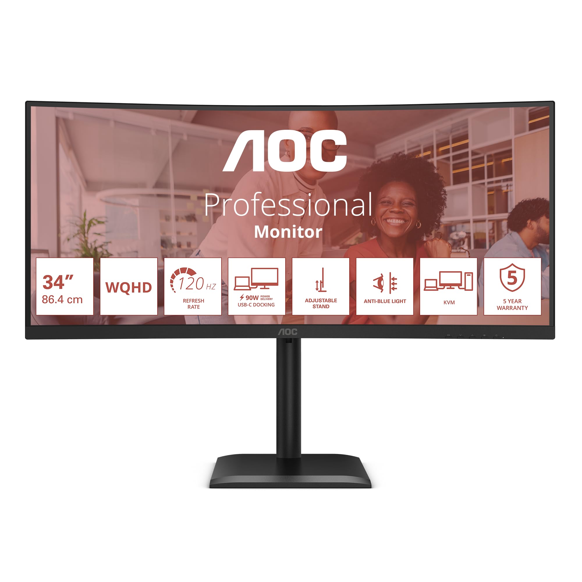 aoc-cu34e4cv-moniteur-incurv-34-pouces-uwqhd-120hz-va-hdr10 image 5
